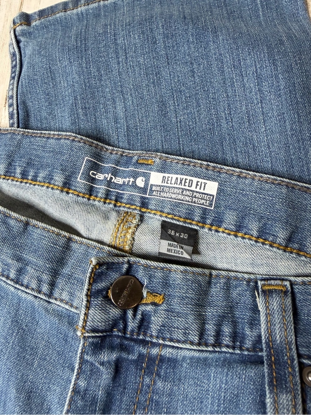 Carhartt Men’s Medium Blue Relaxed Fit Jeans - Picture 4 of 6